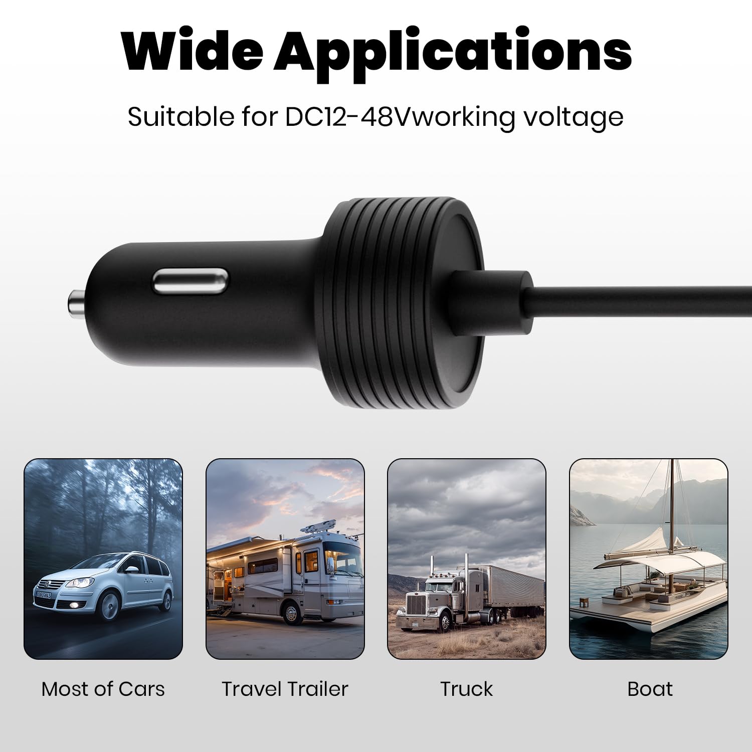 Starlink Mini Cable, 12V Car Adapter